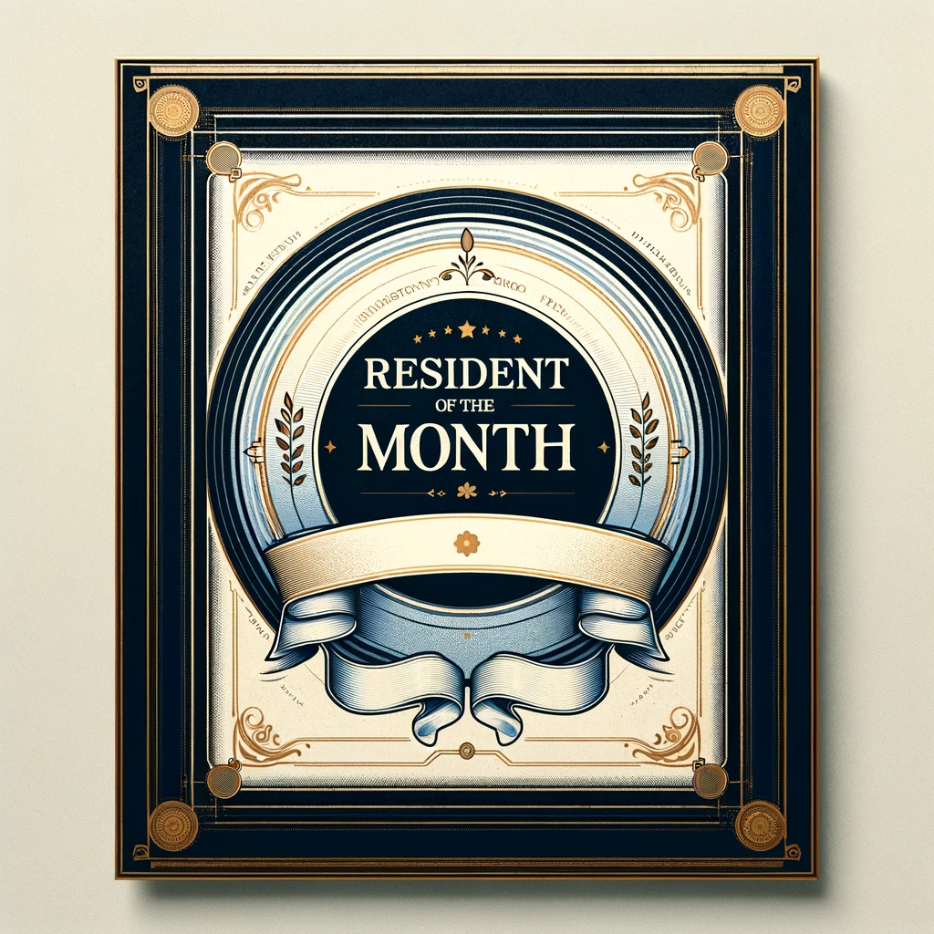 Resident of the month award image